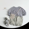 Children's long-sleeved T-shirt 2026 new style for boys and girls, Korean-style solid color versatile top, Huzhou Zhili Children's Clothing wholesale details Picture