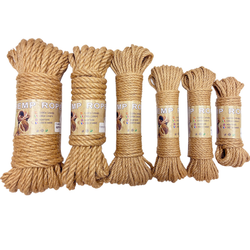 Cross-border special supply of hemp ropes, three-strand ropes, rolled yellow hemp ropes, hand-packed ropes, tags, cat climbing frames, and hemp ropes Specification image