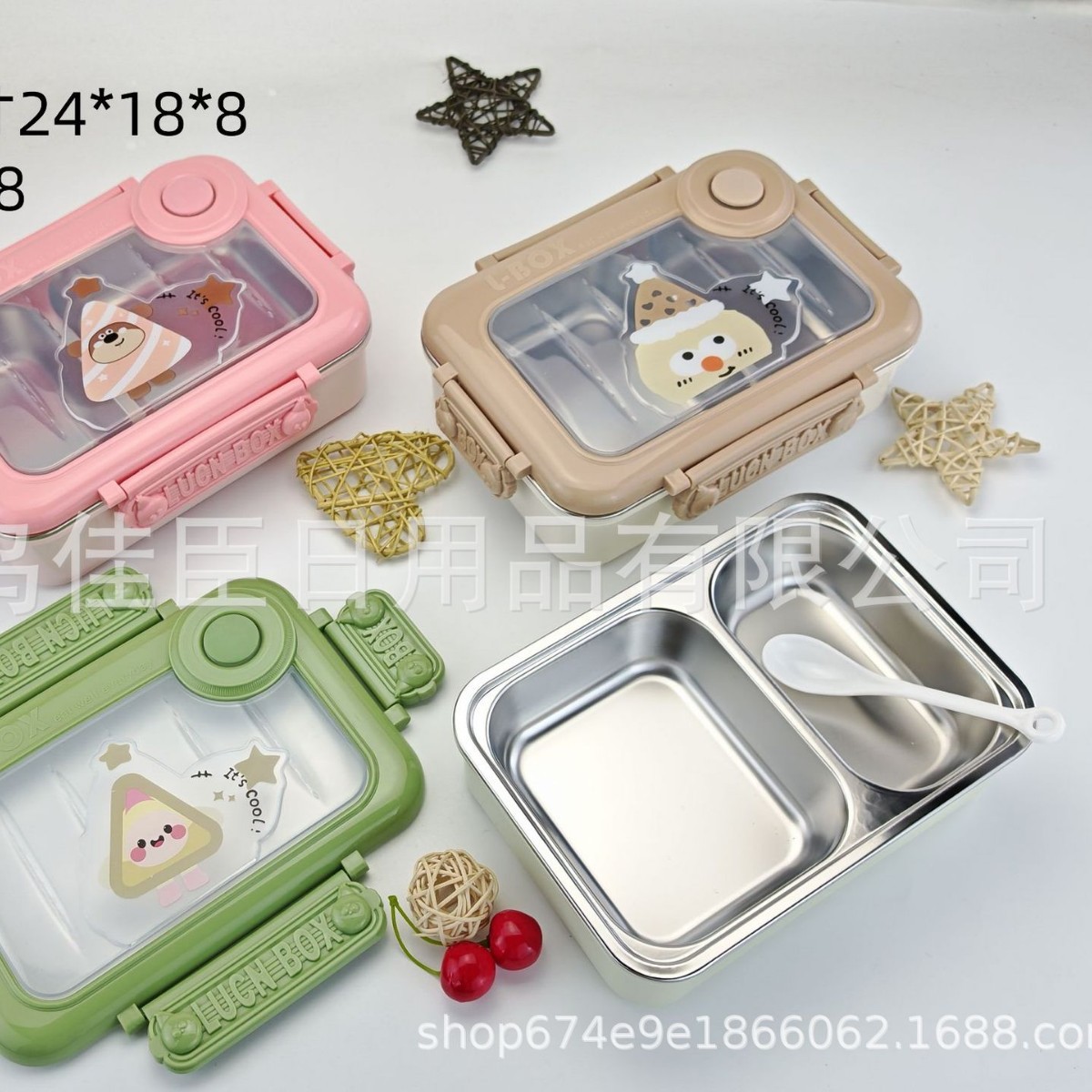 304 stainless steel lunch box with compartments, thickened insulated cartoon fast food box, student and office worker takeout lunch box Application Scenario