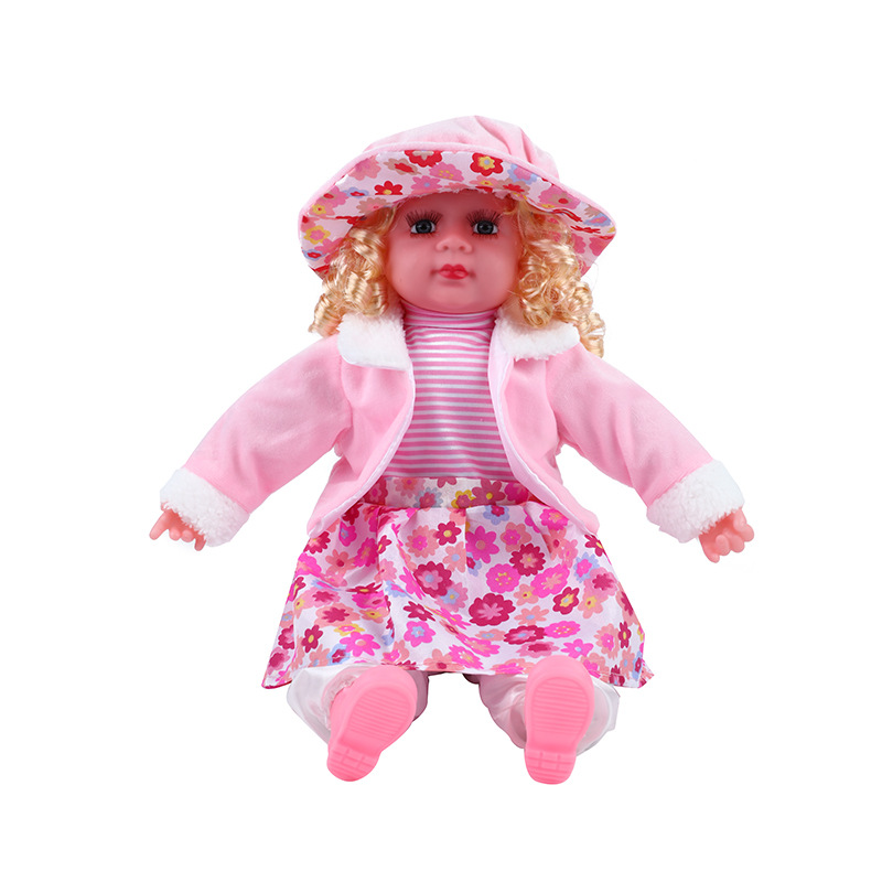 穿裙子洋娃娃 优质棉填充娃娃仿真搪胶玩具跨境热卖婴儿安抚玩具详情图3