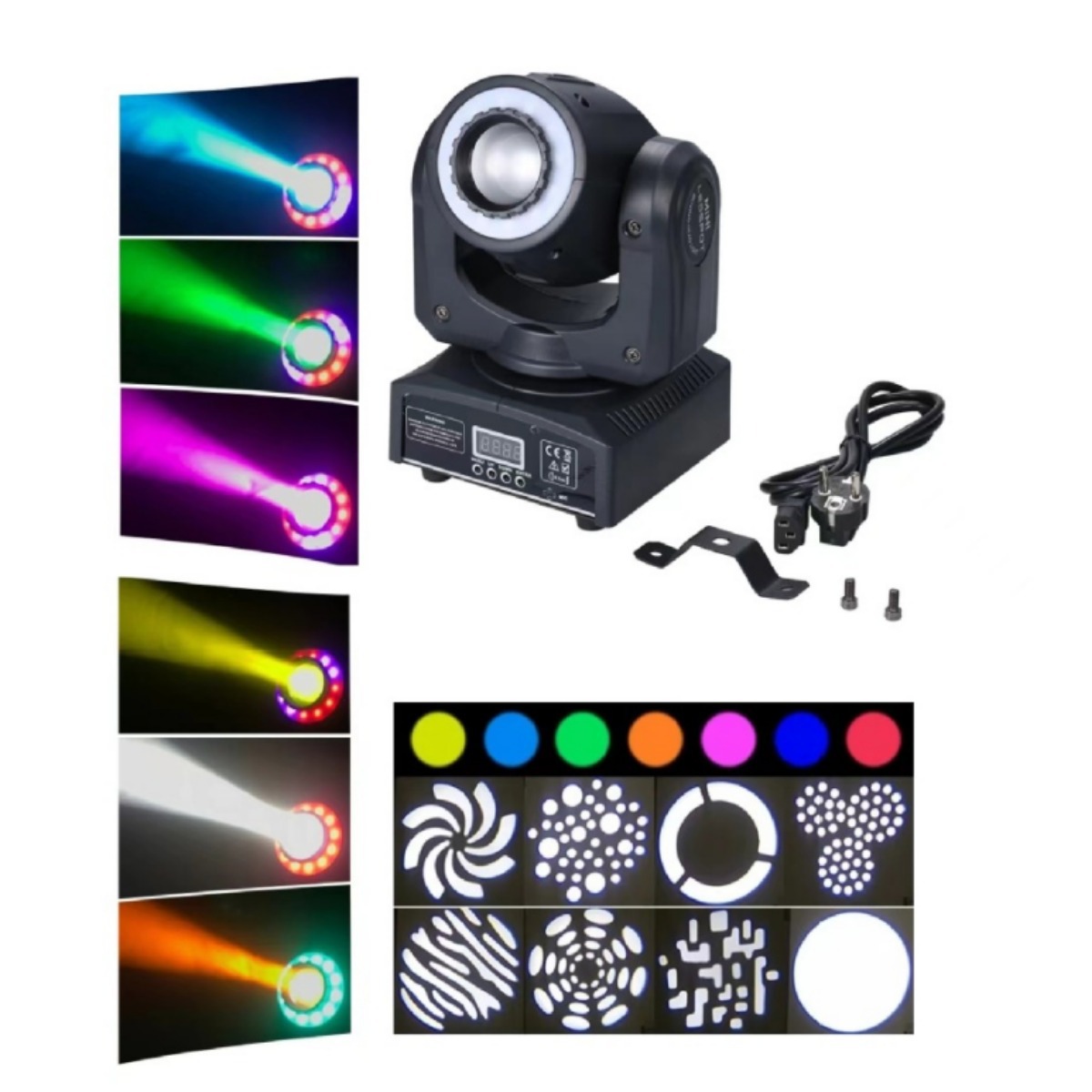 Source factory LED30W, 60W pattern moving head light with aperture, KTV private room, bar, wedding beam light, cross-border full figure