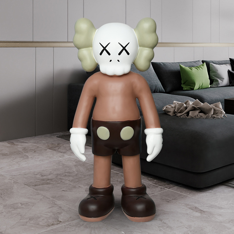 Fashion Brand Kaws Figure Large Decoration Landing Net Red Light Luxury Modern Simple Living Room Tv Cabinet Window Violence Bear Application Scenario