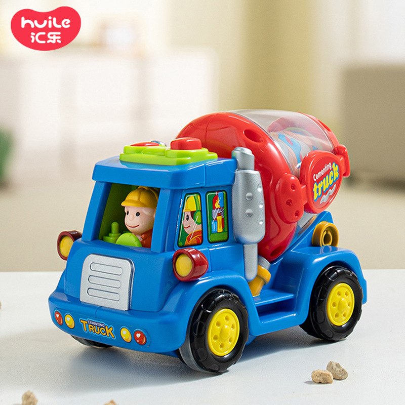 Huile Children's inertial Engineering Vehicle, Boys' toy car, Mixer Truck, Sweeper and Harvester Set Model DS102 Application Scenario