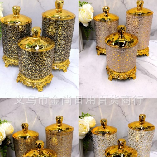 Kindergarten candy organizing small jar desktop snack storage box Plastic brick and stone lid sealed jar with drag table details Picture