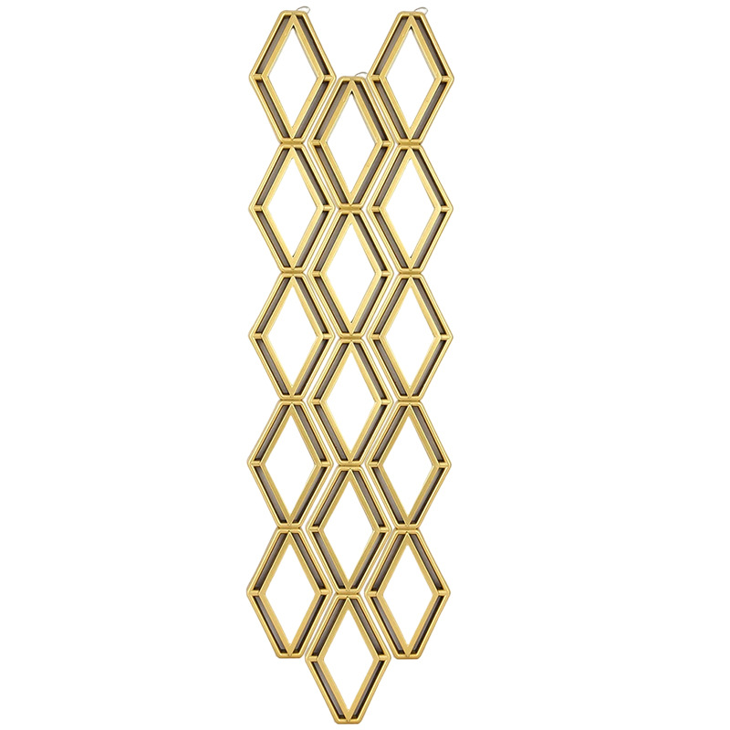 Factory direct supply of three long decorative mirrors for modern and simple interior creative diamond-shaped mirror decoration