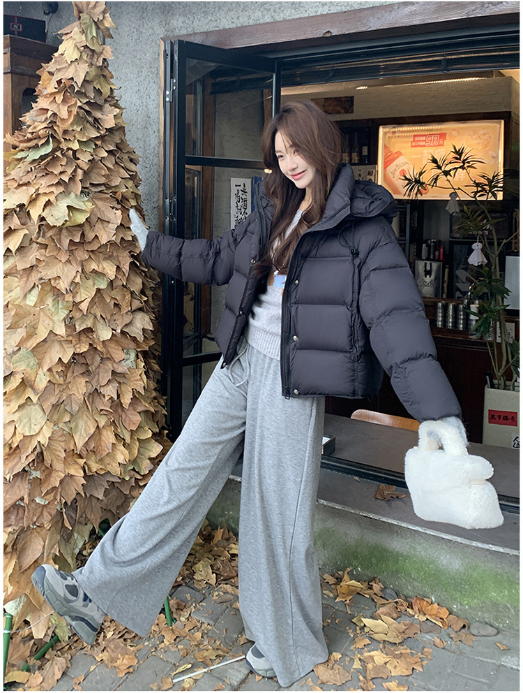 裳初90白鸭绒泡芙羽绒服女2025新款连帽面包服加厚羽绒外套平湖详情31