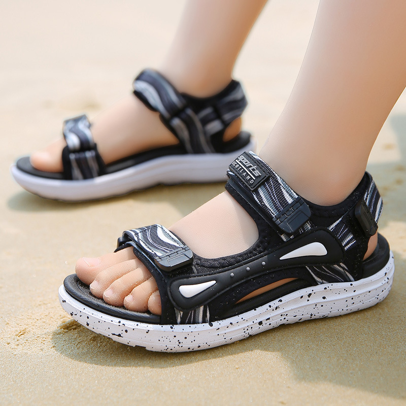 男童凉鞋夏季儿童凉鞋批发kids shoes跨境儿童沙滩鞋实心男童鞋潮