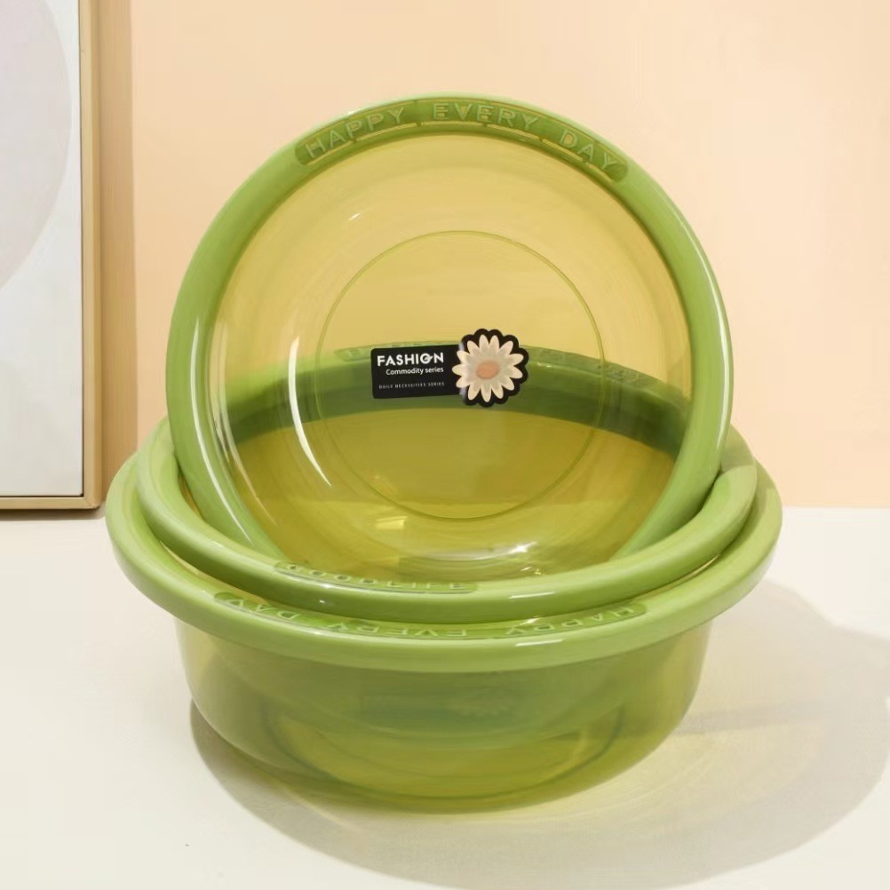 Wholesale plastic washbasins, household washbasins, thickened low-pressure new material, mature rubber, shock-resistant, student dormitory laundry basins Specification drawing