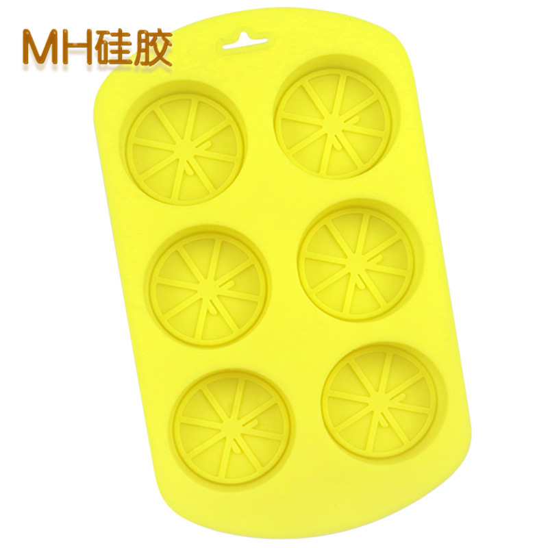 Minghao 6 Even Round Lemon Silicone Cake Mold Handmade Baby Complementary Food Tools Diy Essential Oil Soap Mold Specification drawing