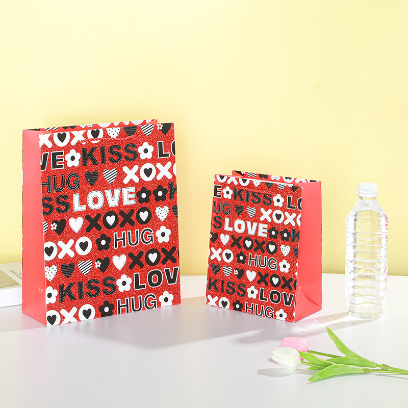 Lovers sprinkle colorful powder Happy gift bag, wedding gift paper bag, birthday return gift, souvenir gift packaging bag, South America Application Scenario