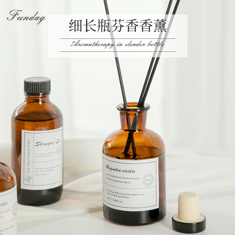 花香无火香薰120ml 浪漫香氛酒店室内清新空气藤条香薰持久留香