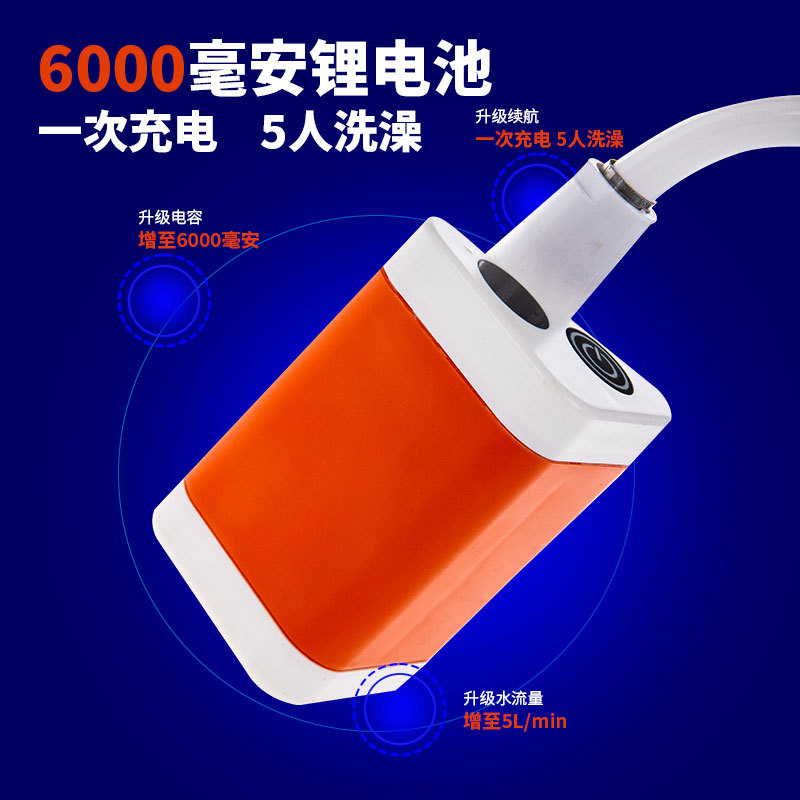 Outdoor bathing wonder, construction site dormitory camping simple shower wonder, LCD screen new generation outdoor electric shower details Picture