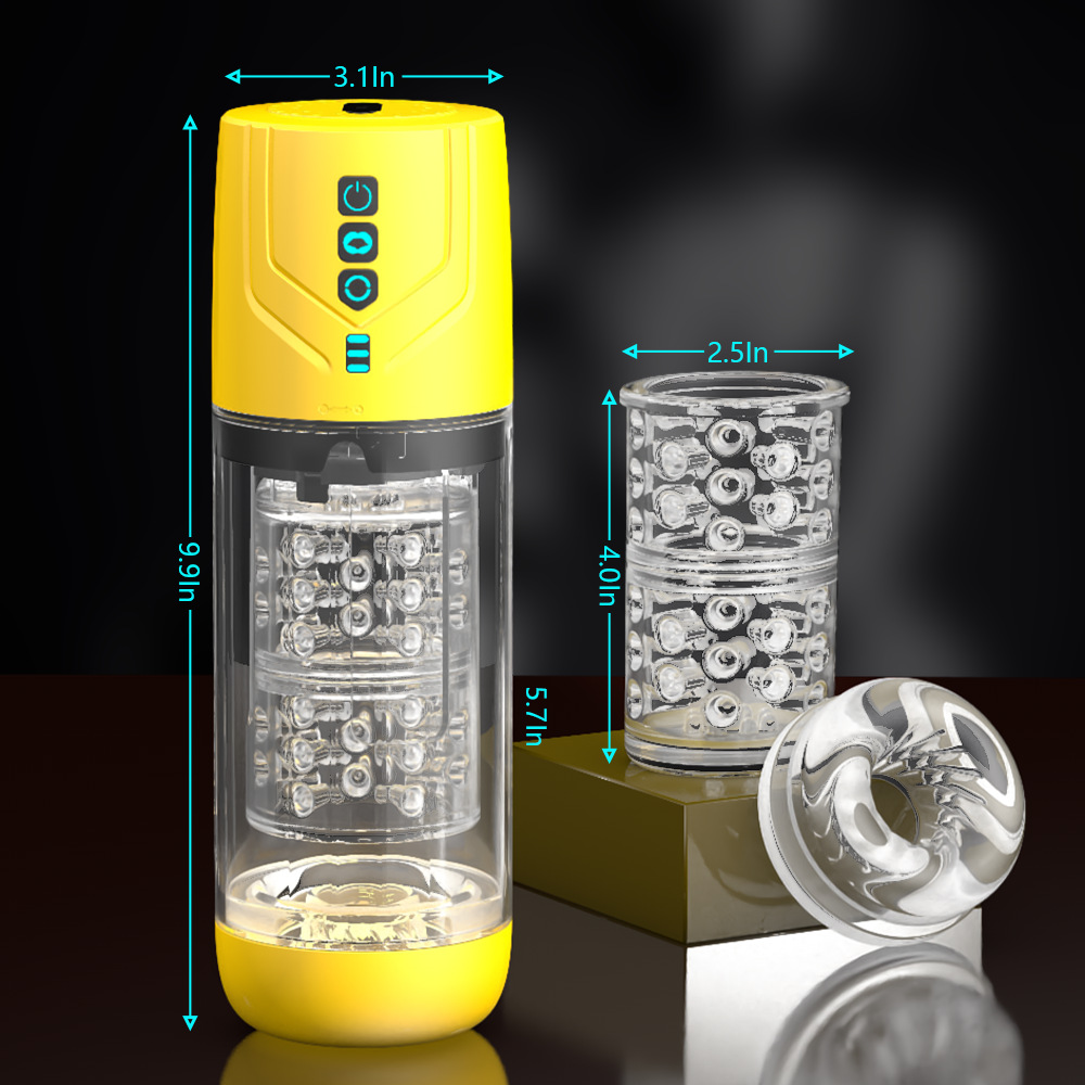 The Airplane Cup men's fully automatic rotating sucking telescopic trainer is a sex exercise product Specification drawing