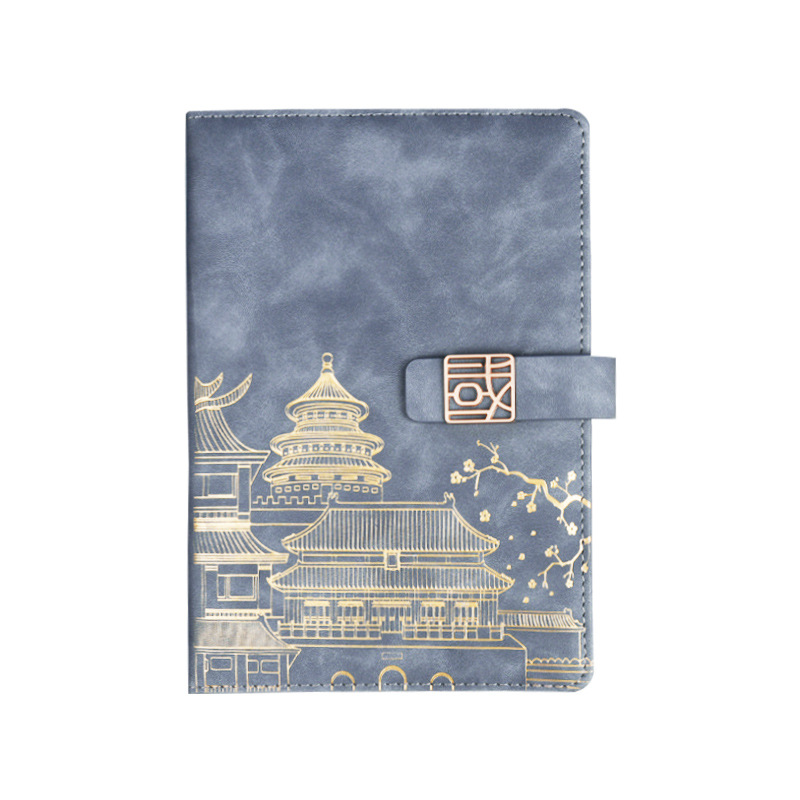 Customized Chinese trend style notebook gift box set, business souvenir notebook, student gift magnetic buckle notebook gift box Item Picture