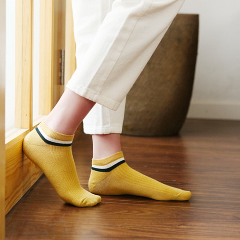 Calcetines mujer simple rayas colección calcetines barco mujer 2021 crossover algodón mujer calcetines confort al por mayor calcetines cortos algodón puro details Picture