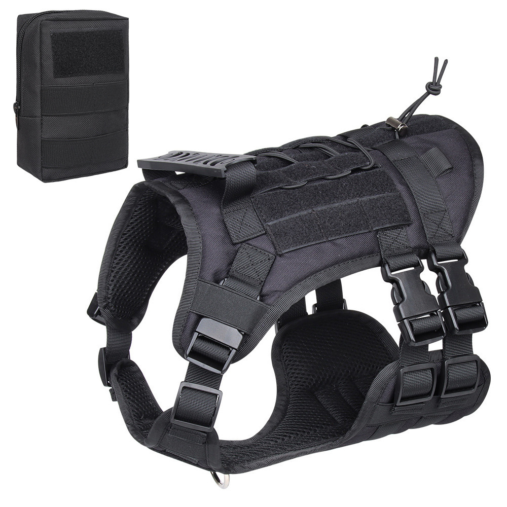 Large dog tactical vest, outdoor water-resistant dog chest and back strap, medium and large dog tactical chest and back Item Picture