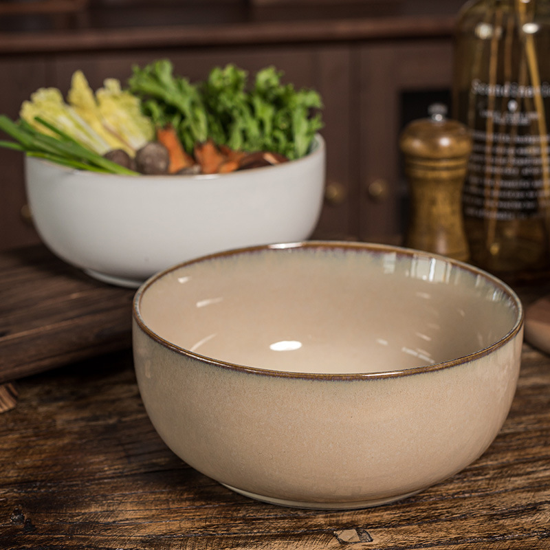 Soup Bowl Ceramic Large Soup Bowl Household Ramen Bowl Tableware High Appearance Level Noodle Bowl Jingdezhen Large Capacity Bowl Wholesale details Picture