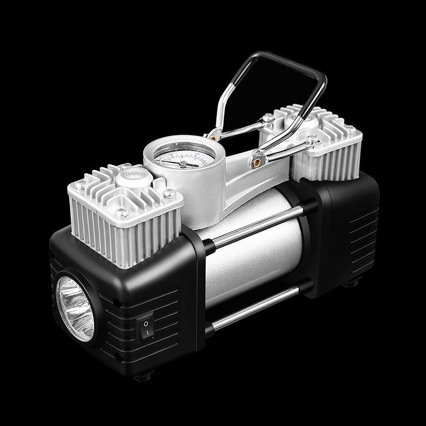 汽车数显双缸带灯气泵工具箱 车载轮胎充气泵组套详情3