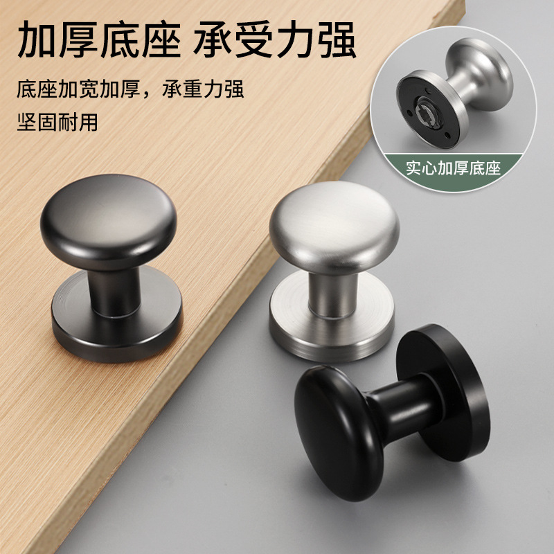 Zinc Alloy Invisible Door Lock Bedroom Door Silent Round Lock Aluminum Alloy Interior Lock Single-Sided Hand Lock Specification drawing