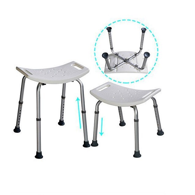 Anti-slip aluminum alloy bath chair for the elderly, adjustable height bath stool for the disabled, specially provided for foreign trade details Picture