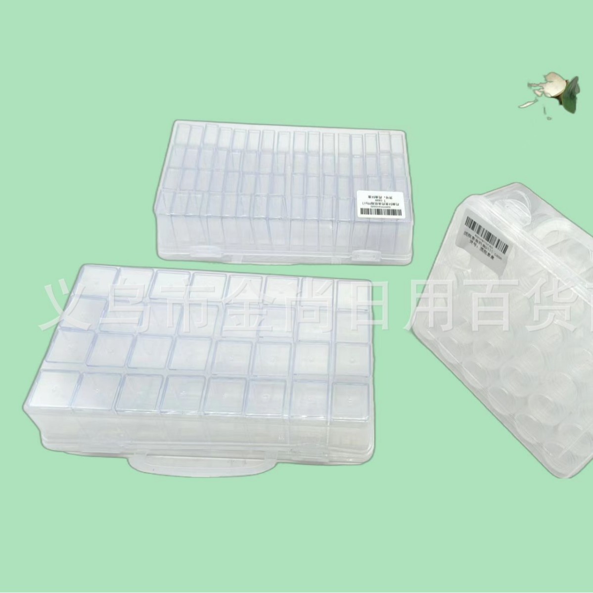 64 medicine boxes, transparent plastic storage boxes, for organizing ear studs, earrings, detachable jewelry boxes, and multi-compartment jewelry Specification image
