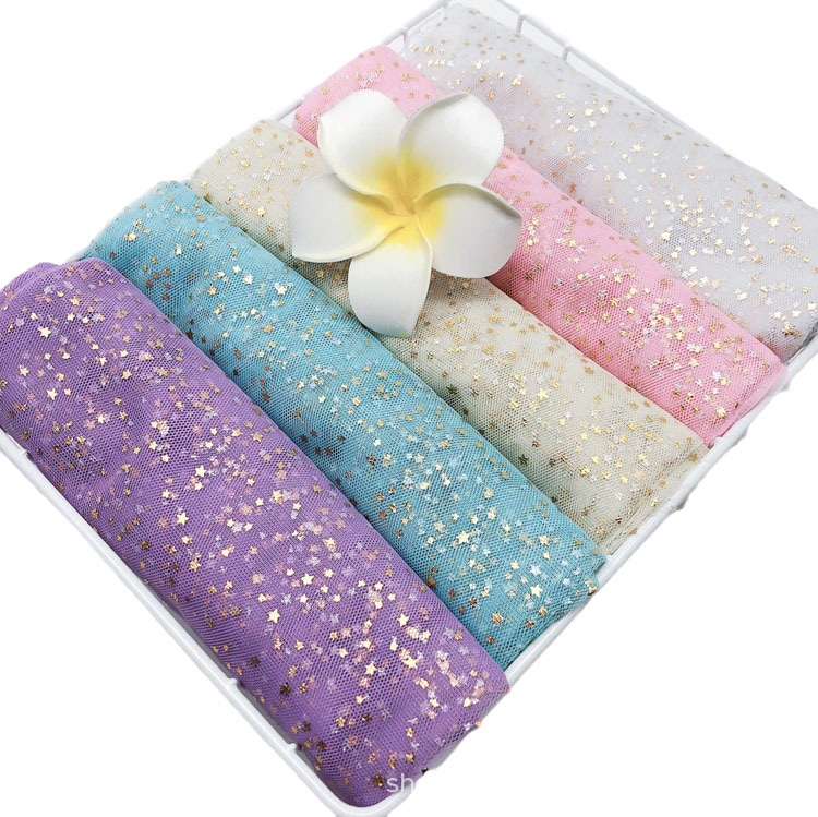 36A hexagonal star mesh fabric, starry sky fabric, stage costume fabric, diy handmade headwear accessories, hair flowers, props Item Picture