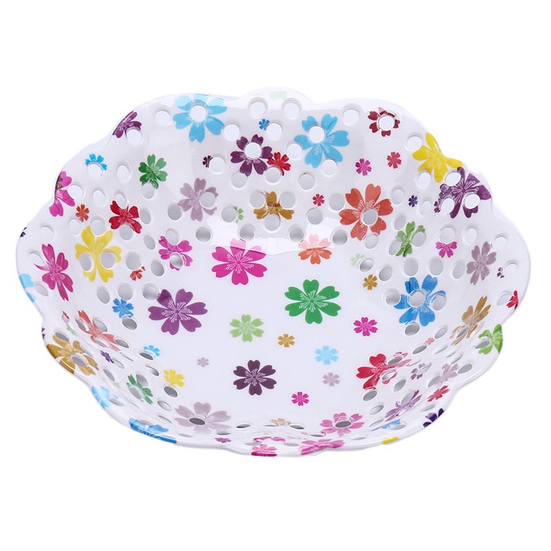 Living Room Modern Simple Fruit Basin Coffee Table Fruit Basket European Imitation Porcelain Amine Hollow Fruit Tray Home Item Picture