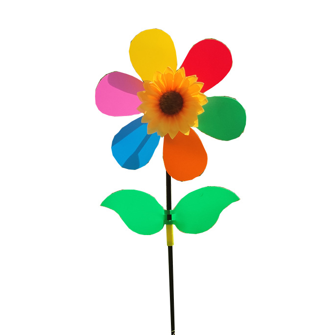 New single-layer six-color sunflower windmill pvc leafed sunflower children's traditional toy wholesale factory direct sales Application Scenario