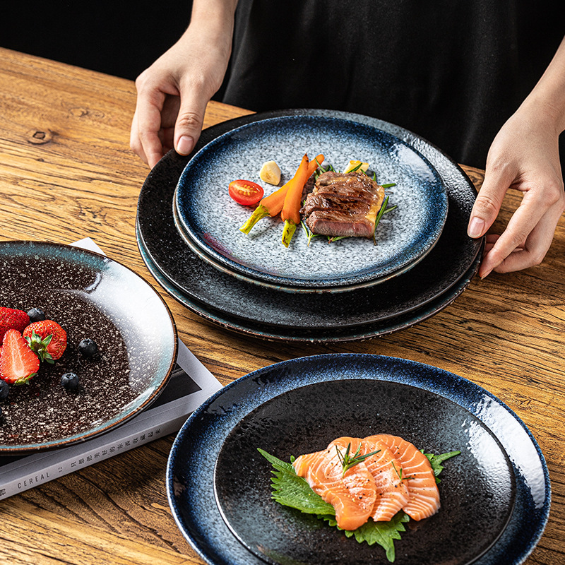 Japanese tableware, steak plates, Western plates, ceramic plates, household bone plates, ceramic plates, high appearance level, cross-border wholesale