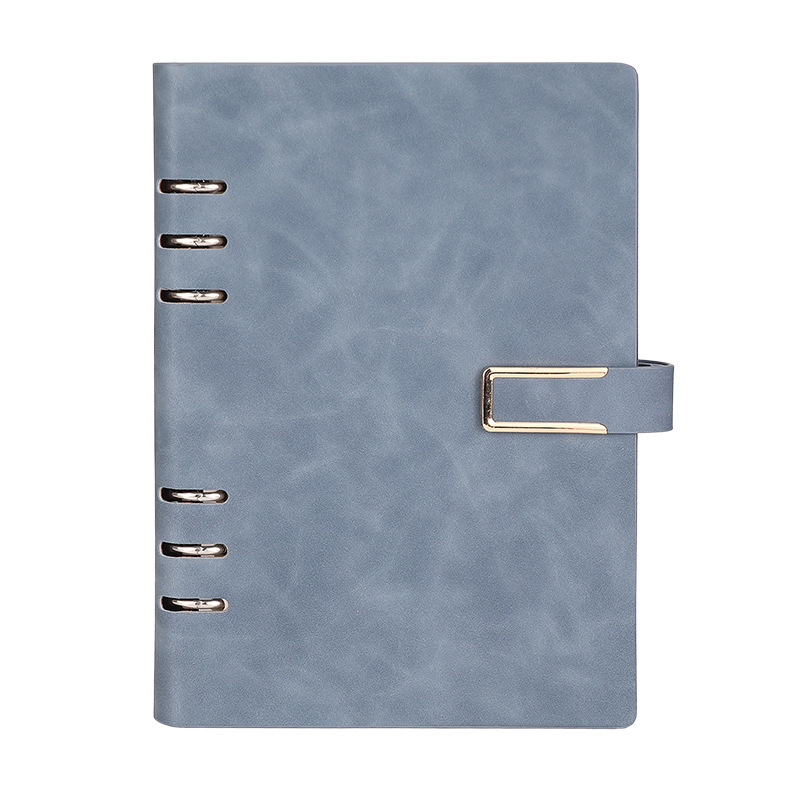 Buckle Business Loose-Leaf Book Leak-Hole Removal Simple B5 Notebook Gift Box Set Office Meeting Minutes Printing Logo Item Picture