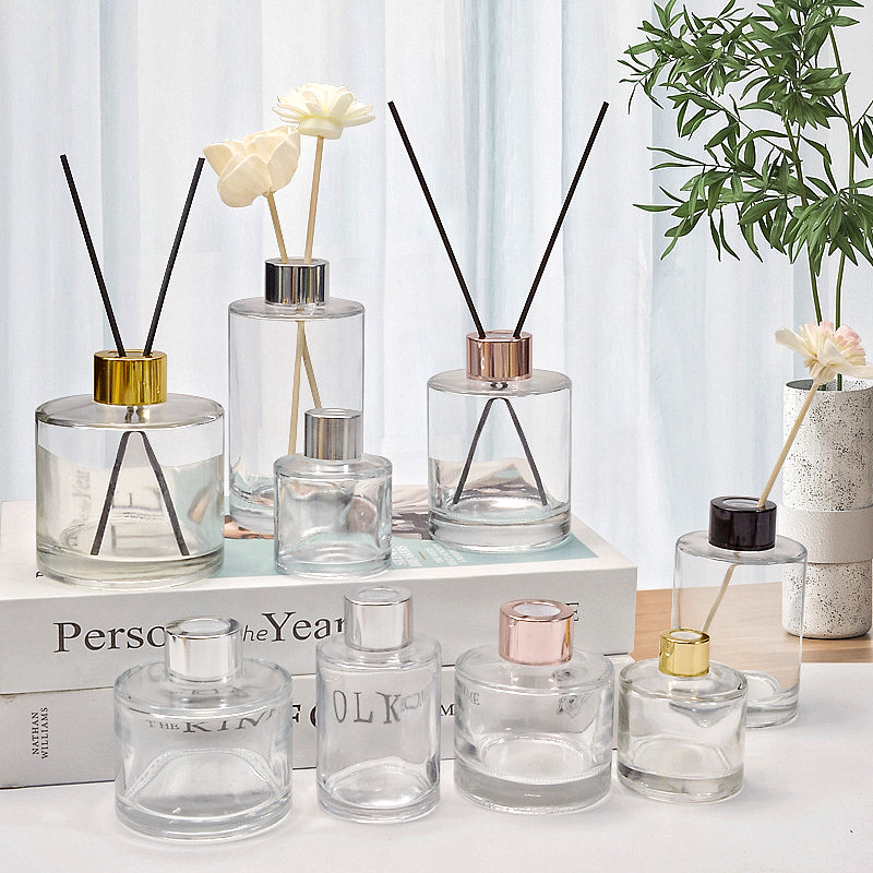圆柱香薰玻璃瓶无火香薰藤条挥发香薰瓶空瓶家用香氛扩香瓶分装瓶