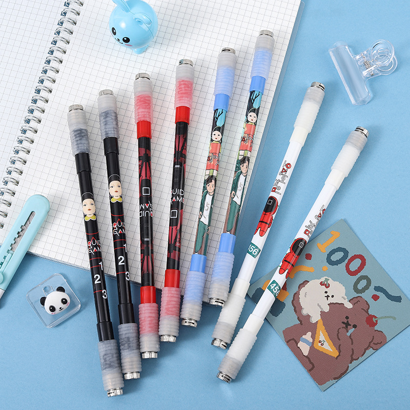 Yqiduo Cartoon Revolving Pen Light Students Revolving Pen Special Pen Decompression Gift Pen Signature Pen Wholesale details Picture