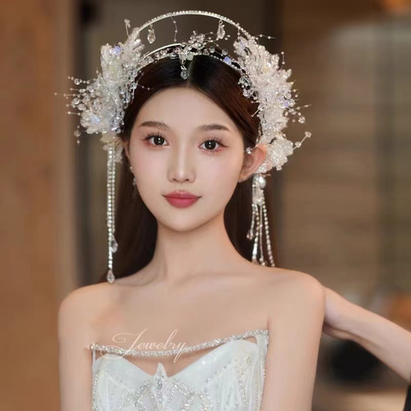 Crown Tiara Set Sparkly Headband Hair Accessories Item Picture