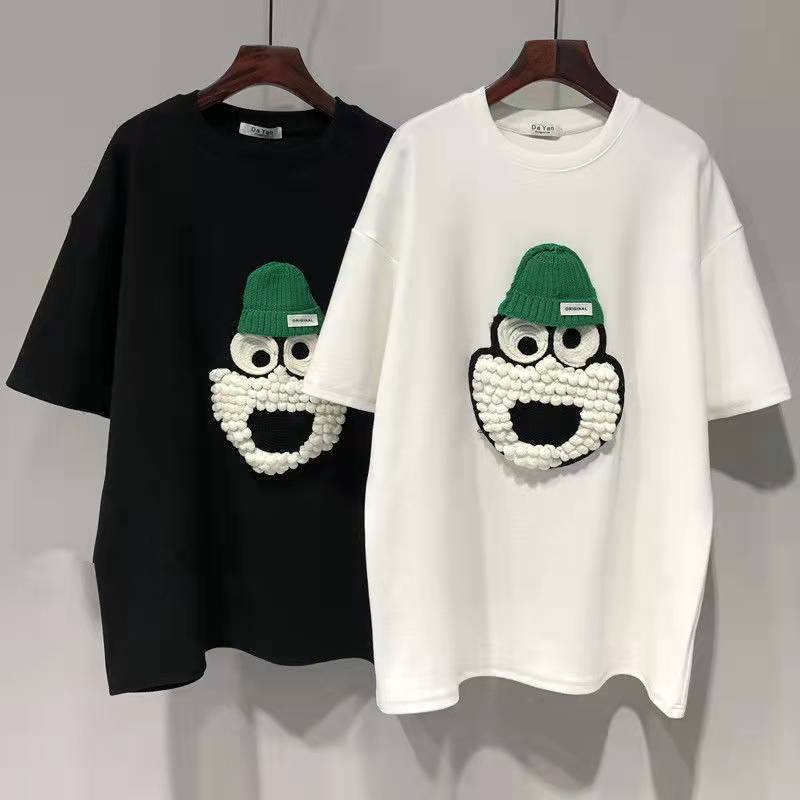 New Korean-style casual women's round-neck base layer tops, pure cotton short-sleeved T-shirts, wholesale from street stalls Application Scenario
