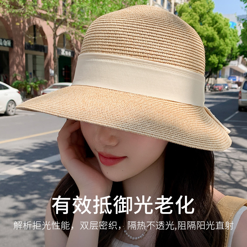 春夏季草帽/日系休闲帽/小清新太阳帽产品图