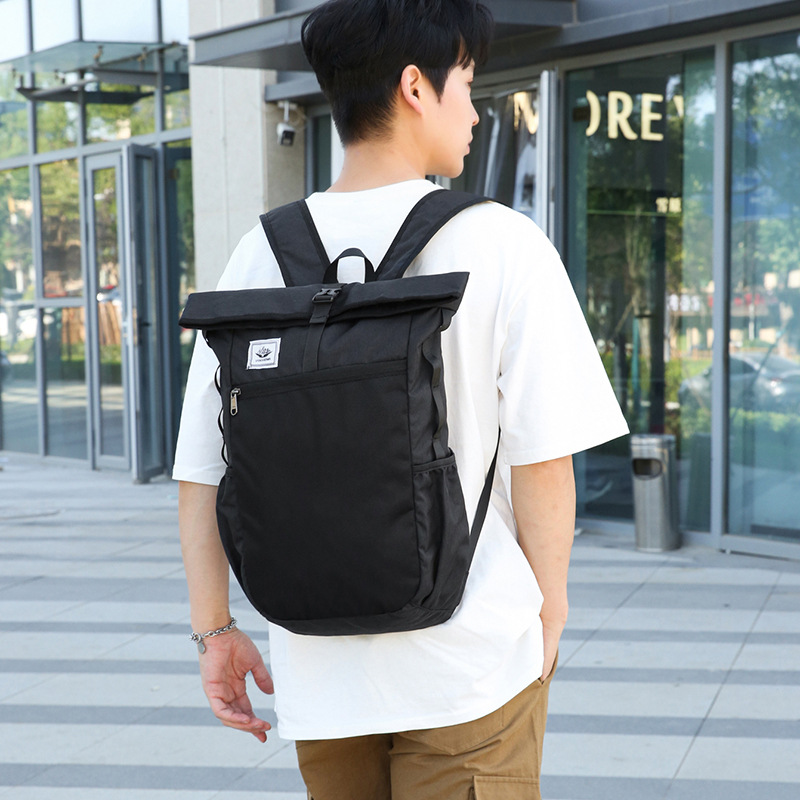 Folding backpacks for men, light and portable storage travel bags for men, large-capacity computer bags for junior high school, senior high school and college students, and schoolbags for men Specification image