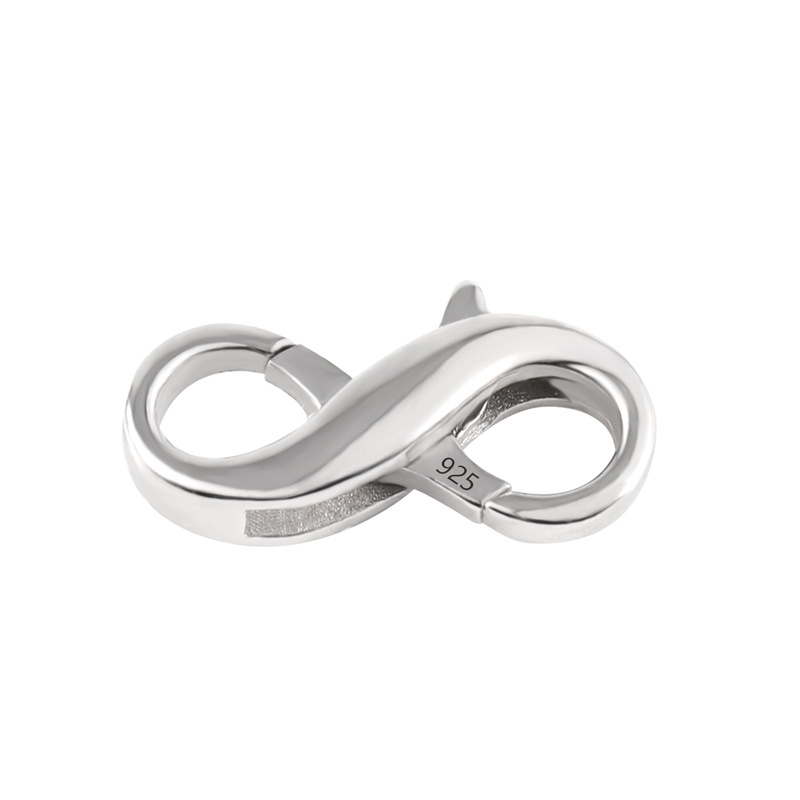 S925 Sterling Silver 8-Figure Buckle Jewelry Buckle Pearl Necklace Link Buckle Bracelet Lobster Buckle Diy Accessories Buckle Wholesale Item Picture