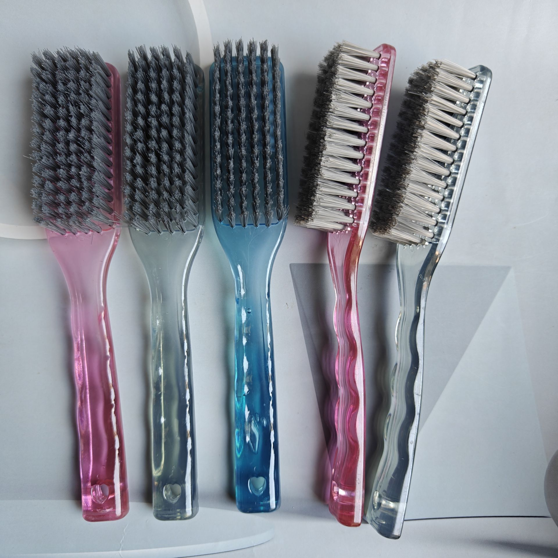 【3-6区】1057水晶刷 10/包 400/件1057水晶刷家用刷子日常透明鞋刷长柄鞋刷1元2元货源批发