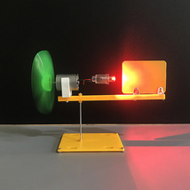 科技制作微型风力发电机E10红光随风旋转物理科教益智DIY拼装玩具
