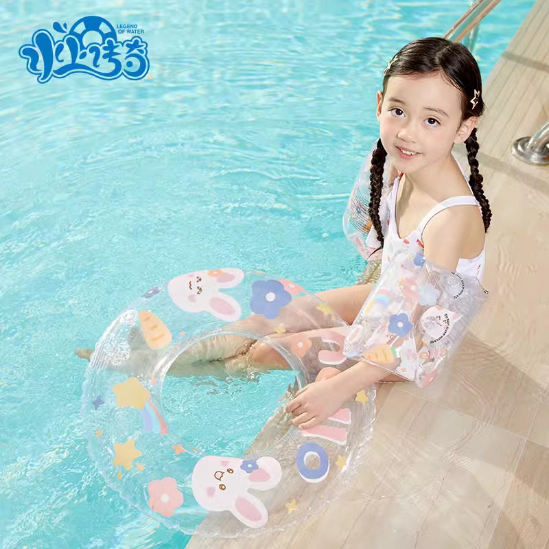 Manufacturers Spot New Cartoon Transparent Arm Circle Swimming Circle Printed Children's Water Toys Floating Circle Baby Underarm Circle full figure