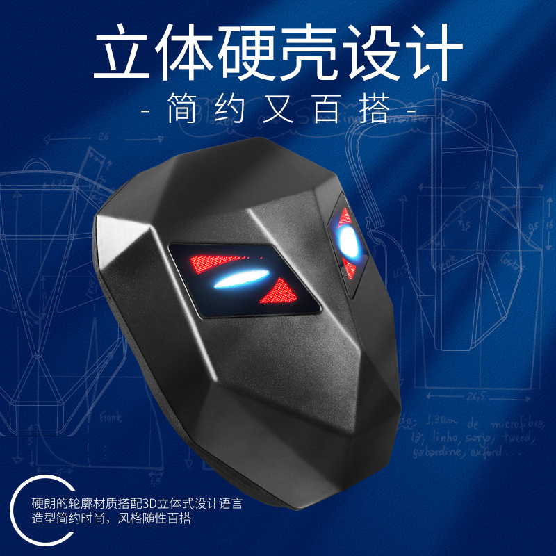 Cross-border motorcycle LED backpack, motorcycle helmet, luminous eyes, Bluetooth, casual men's and women's trendy riding backpack Application Scenario