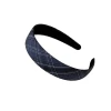 Navy blue fabric checkered hairband for women 2025 new high top headband, a stylish hairpin and hair accessory for daily wear Item Picture