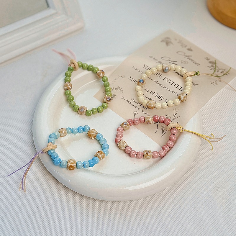 夏季新品景德镇陶瓷手串女生原创国风清新古风仙气串珠新中式手链图