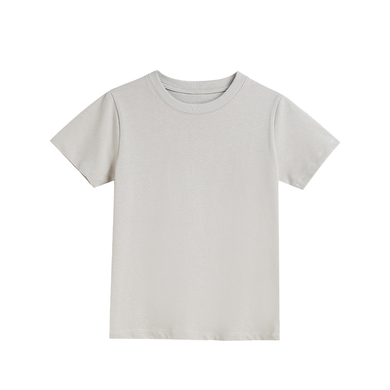 童装男童短袖韩版/童装半袖/纯棉短袖/童装女童短袖韩版/儿童衣服白底实物图