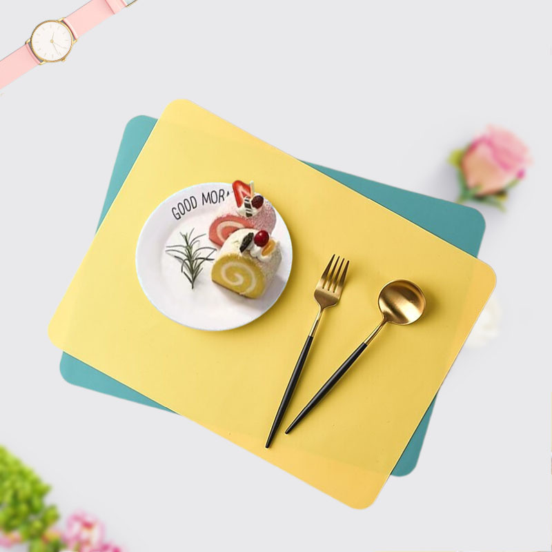 Ins Food Grade Silicone Placemats Students Oiling And Waterproof Table Mats Children Hot Insulation Mats Western Placemats