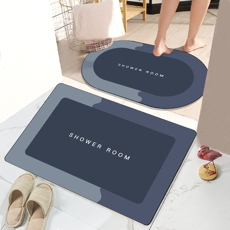 Modern and simple bathroom floor MATS, absorbent bathroom, toilet, bedroom door carpets, door MATS, anti-slip foot MATS when entering details Picture