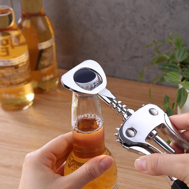 A multi-functional household wine opener, stainless steel wine and beer bottle screwdriver, and a wine opener Application Scenario