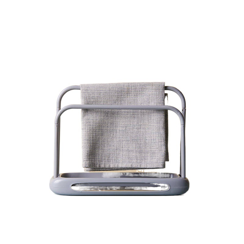 Kitchen rag rack Double-layer dishwashing cloth drain rack Sink storage rack countertop sponge steel ball storage rack Item Picture