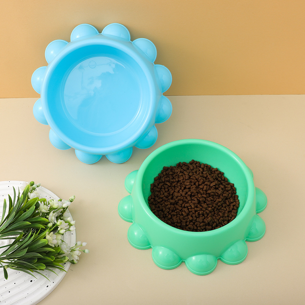 Wholesale of new cat bowls, dog bowls, candy-colored single bowls, small and medium-sized dog plastic dog food bowls, dog food utensils and pet supplies details Picture