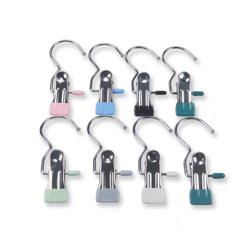 Amazon coat clip, multi-functional hanger clip, S-shaped curtain hook, sock clip, stainless steel hook clip Specification image